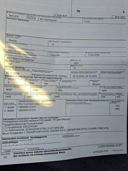 Mazda 6 Joensuu - valokuva 2