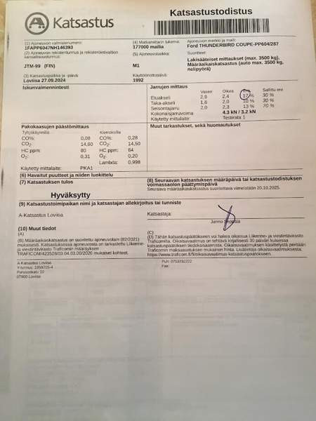 Ford Thunderbird Lovisa - valokuva 7