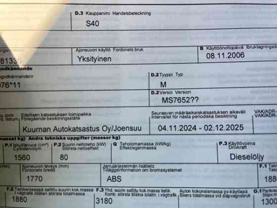 Volvo S40 Kontiolahti