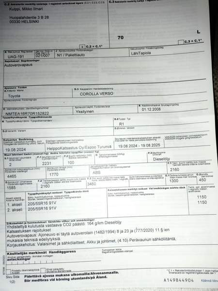 Toyota Corolla Verso Helsinki – foto 4