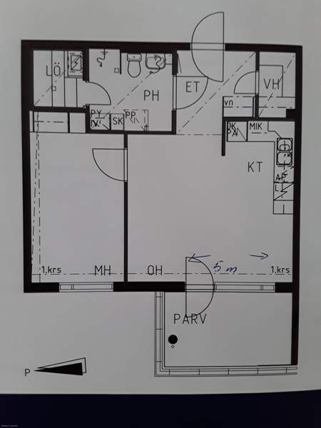 2h + avok + s + vh+lasitettu parveke  Vantaa - valokuva 2