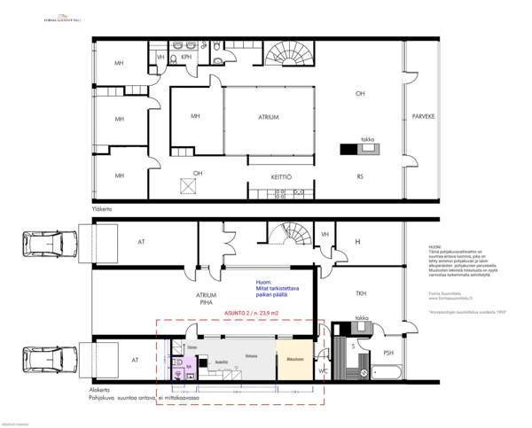 2 oh, 5-6 mh, keittiö, rt, 2kph, 3 wc, sauna, khh  Helsinki - изображение 9