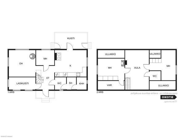 4h, k, eteinen, aula, 2 x wc, sh, khh, lasikuisti,  Mynämäki - valokuva 4