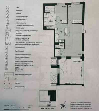 3h + avok + kph + wc + s + p  Helsinki