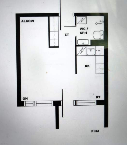 1h+alkovi+kk+kylpyhuone+oma piha  Espoo - valokuva 5