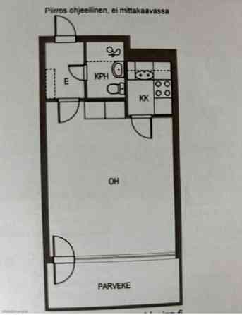 1h + kk + kph + lasitettu parveke  Helsinki