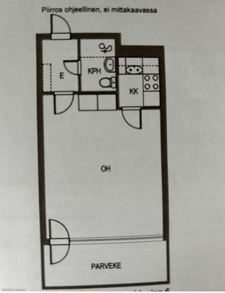 1h + kk + kph + lasitettu parveke  Helsinki - photo 2