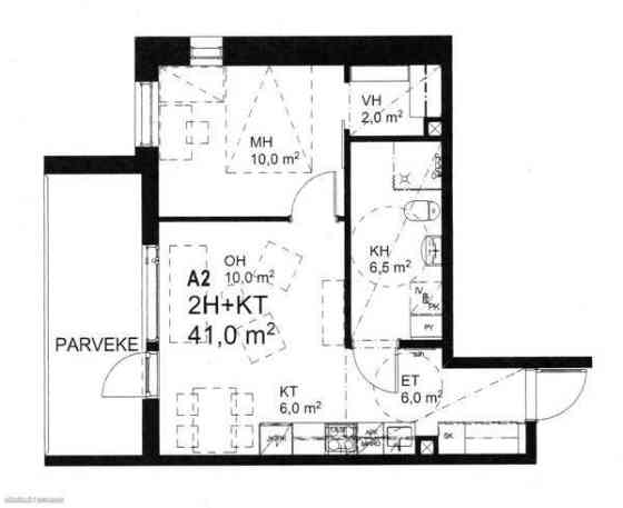 2h + kt + kph + vh + lasitettu parveke  Oulu