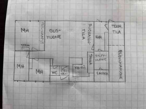 Omakotitalo + erillinen isoautotalli + talvilämmin  Pöytyä
