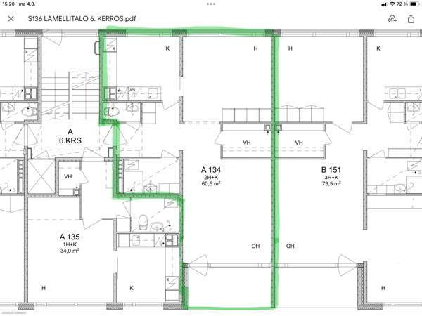 2h + k + kph + wc + vh + p  Tampere - valokuva 2