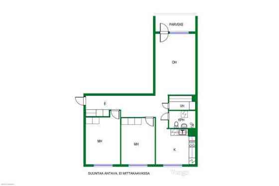 3h + k + kph + vh + lasitettu parveke  Tuusula