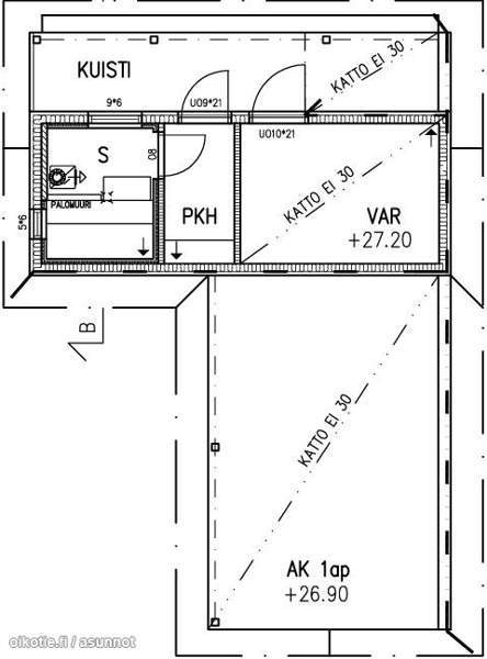 4h+avok+2wc+khh/kph+kph+s+ullakko+ulkovarasto+piha  Helsinki - изображение 4