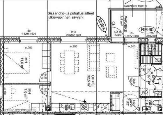 3h + avok + s + kph + wc + p  Oulu