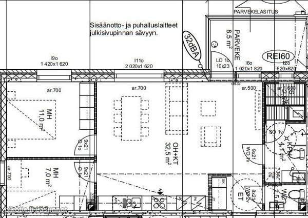 3h + avok + s + kph + wc + p  Oulu – foto 3