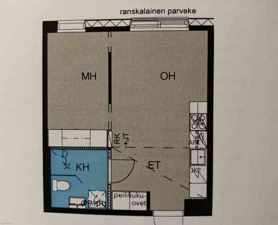 2h/kt + kph + ranskalainen parveke  Tampere