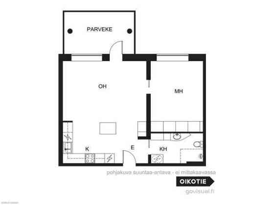 2h, kk, kph, parveke  Vantaa