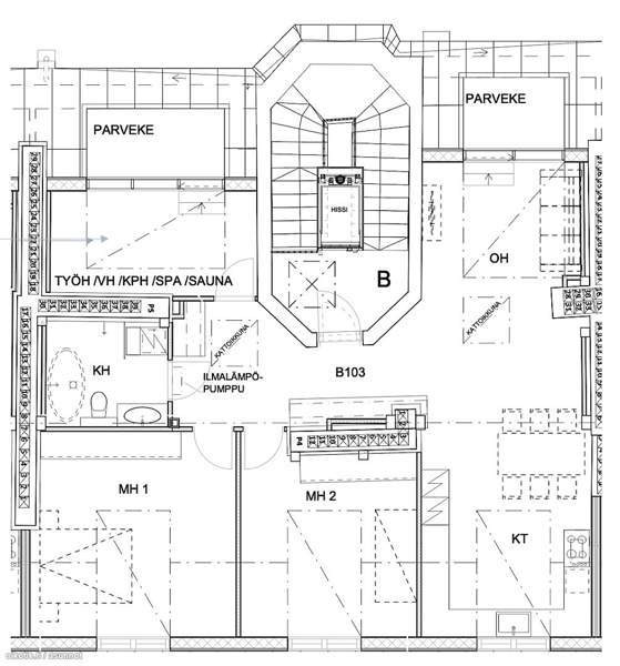 4h + kt + kph + 2 parveketta  Helsinki - valokuva 4