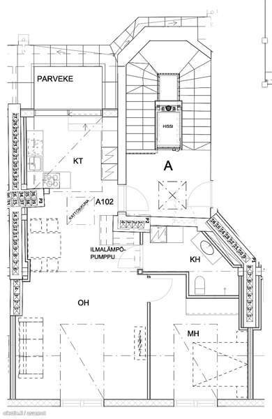 2h + kt + kph + parveke  Helsinki – foto 4