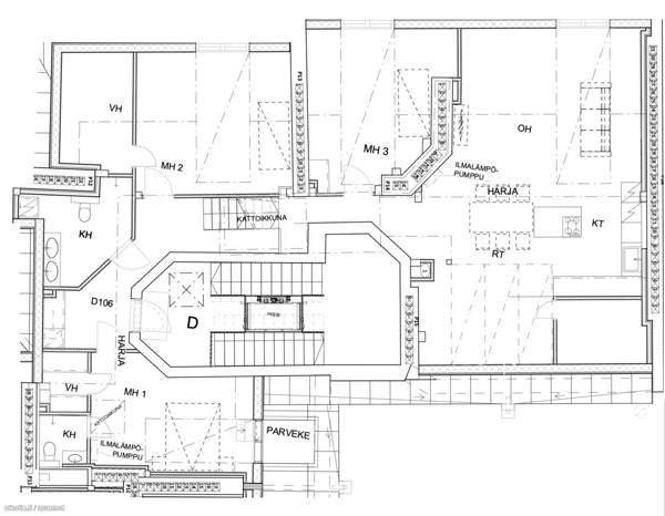 4h + kt + 2 kph + vh + parveke  Helsinki - valokuva 4