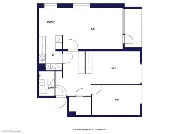 3h + kph/wc + vaatehuone + lasitettu parveke  Luga - photo 2