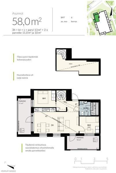 3-4h (parvi) + avok + s + 2x parveke  Espoo - valokuva 2