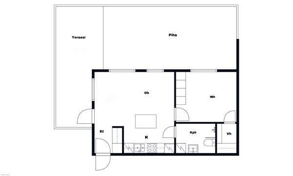 2h + avok + kph + vh + terassipiha  Vantaa - valokuva 2