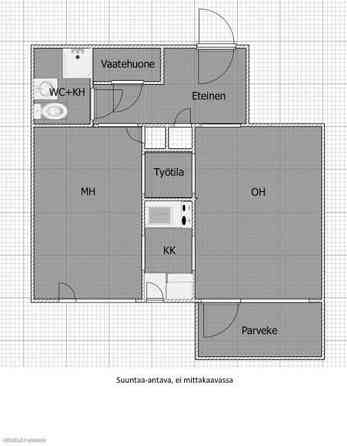 2h + kk + vh + lasitettu parveke  Helsinki