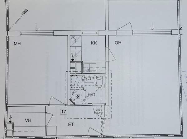 2h + kk + kph + vh + lasitettu parveke  Vantaa - valokuva 1