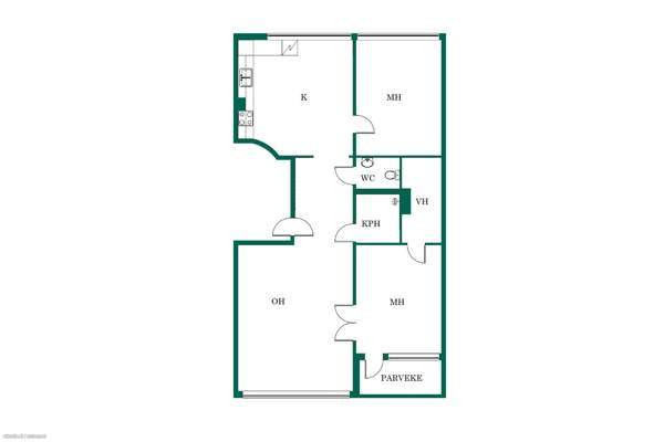 3h + k + p + vaatehuone  Oulu - valokuva 2