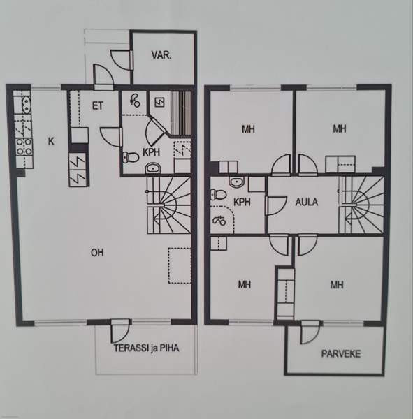 5h + k + s + p + kaksi varastoa  Järvenpää - valokuva 3