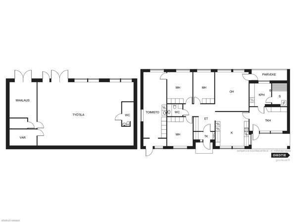 yläkerta asunto= 5 huonetta /Alakerassa  2 huonett  Jyväskylä - valokuva 2