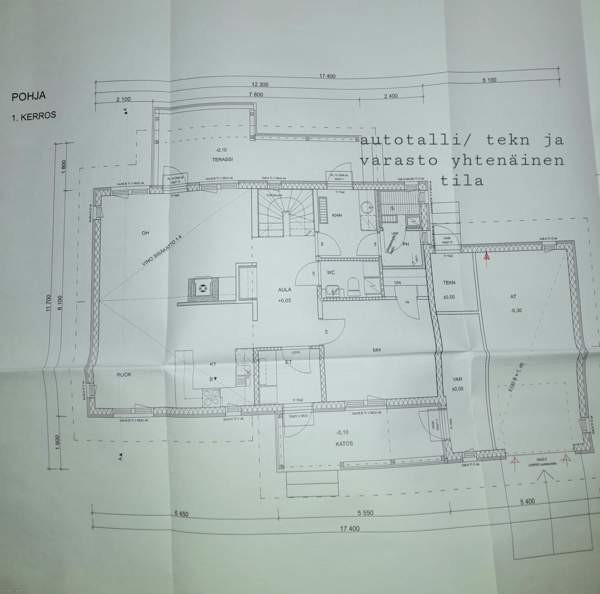 5h + k + vh + khh + kph + s + 2wc + terassi + p +  Kokkola – foto 3