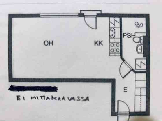 1h + avokeittiö, kylpyhuone + ranskalainen parveke  Tampere