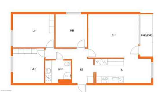 4 huonetta + keittiö  Imatra