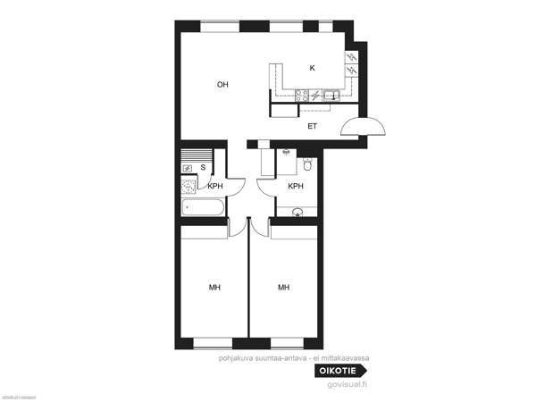 3h + k + kph + s  Helsinki - valokuva 1