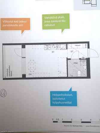 1h + avokeittiö + WC + iso parveke  Vantaa