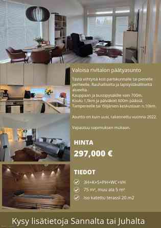 3H+K+S+PH+WC+VH  Tampere