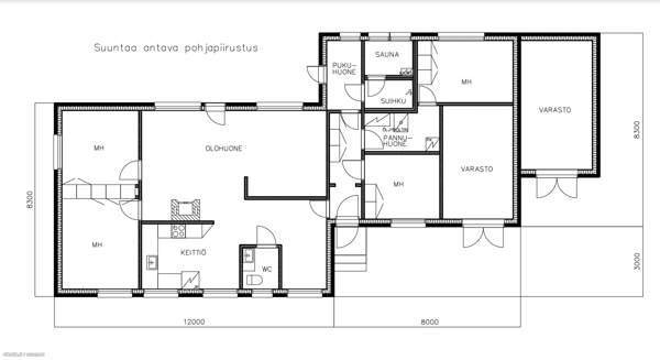 4mh + k + oh + wc + s + ph + 2varastoa  Kurikka - valokuva 1