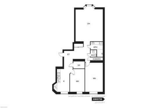 3h, k, kph, erill. wc, vaatehuone  Helsinki