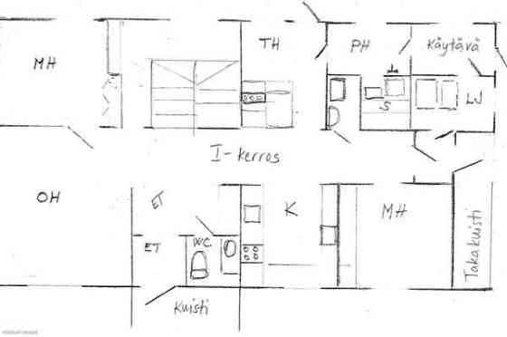 oh, k, 5 mh, takkahuone, ph, s, 2 wc, aula, 2 parv  Butterworth
