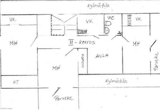 oh, k, 5 mh, takkahuone, ph, s, 2 wc, aula, 2 parv  Butterworth