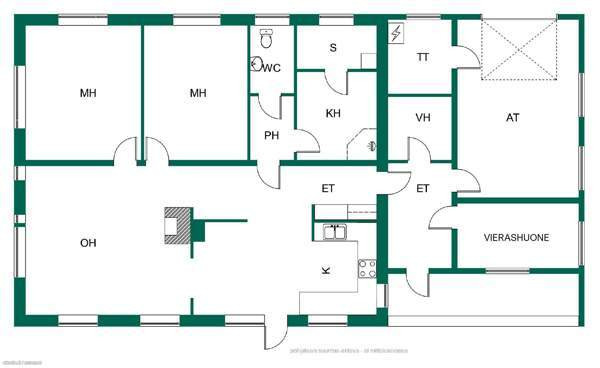 4h + avok + s + kh + wc + tt + vh + at + terassi  Холлола - изображение 3