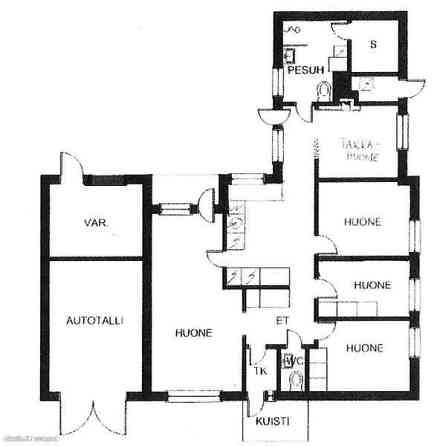 5 h + k + wc + ph/wc + puulämmitteinen sauna  Huittinen