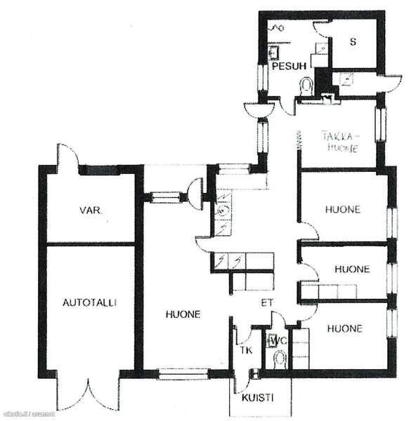 5 h + k + wc + ph/wc + puulämmitteinen sauna  Huittinen – foto 4