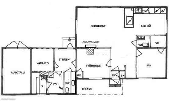 Oh, avokeittiö, mh, työhuone, 2wc, psh, s, varasto  Glebychevo