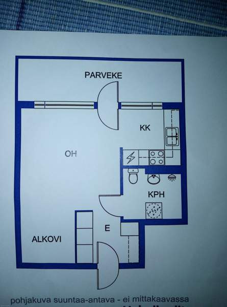 1h/kk/alkovi länsiparveke  Rovaniemi - photo 2