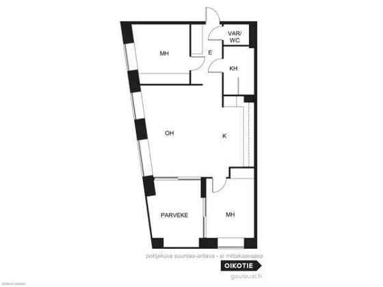 3h + avok + erilis WC + parveke  Helsinki