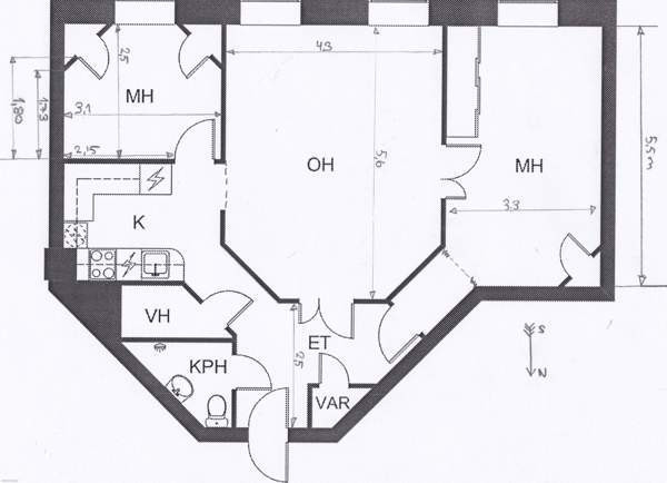 3h+k+kph+eteinen  Helsinki - valokuva 2