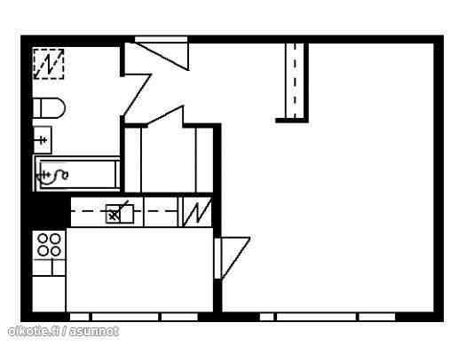 1h, keittiö, kph, vh  Kirkkonummi