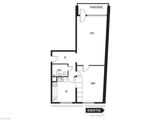 2h + k , kph/wc, parveke  Tampere